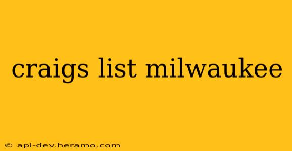 craigs list milwaukee