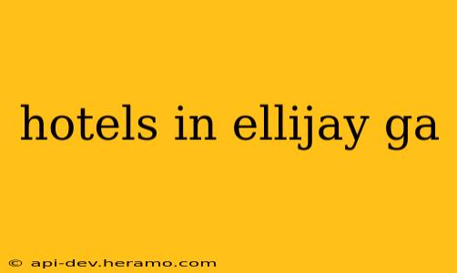 hotels in ellijay ga