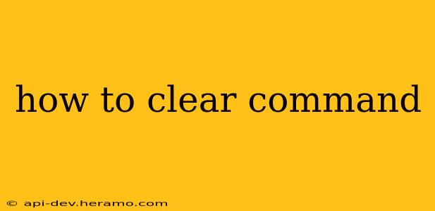 how to clear command
