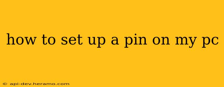 how to set up a pin on my pc