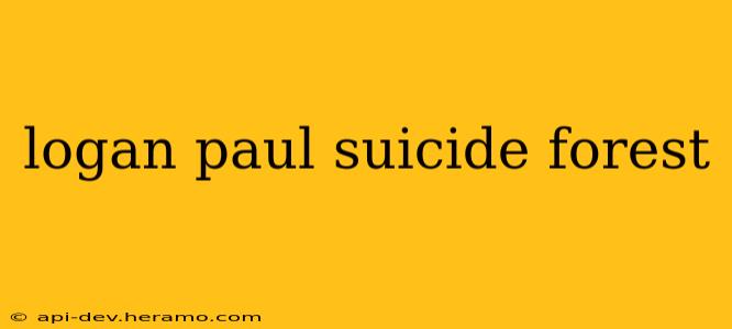 logan paul suicide forest