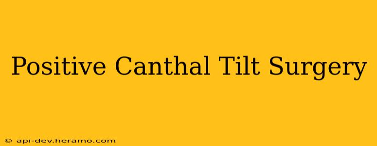 Positive Canthal Tilt Surgery