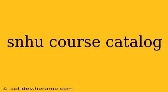 snhu course catalog