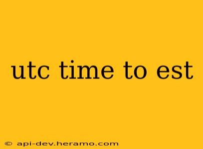 utc time to est